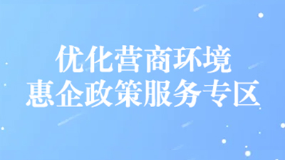 優(yōu)化營商環(huán)境惠企政策服務專區